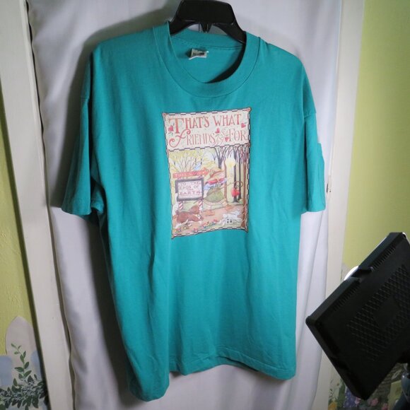 That's What Friends Are For Mary Engelbreit T-Shirt (transfer) Teal Color - Picture 2 of 10